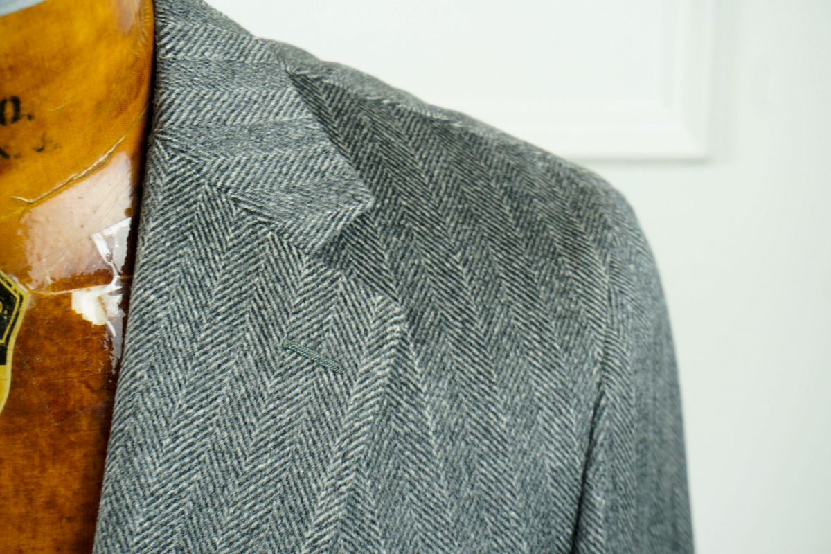 Jacket-Grey/Black Herringbone-DY35