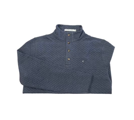 CRIQUET-Quilted Pullover-Blue Heather
