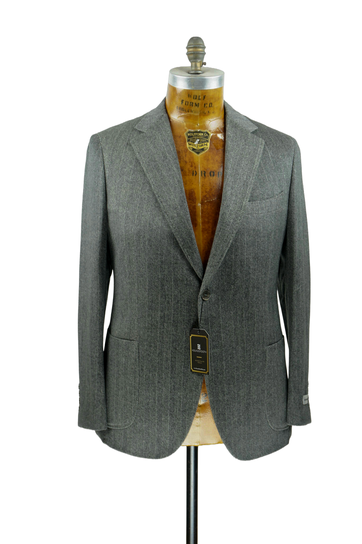 Jacket-Grey/Black Herringbone-DY35
