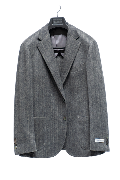 Jacket-Grey/Black Herringbone-DY35