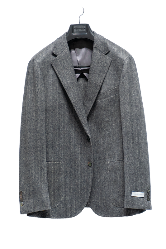Jacket-Grey/Black Herringbone-DY35